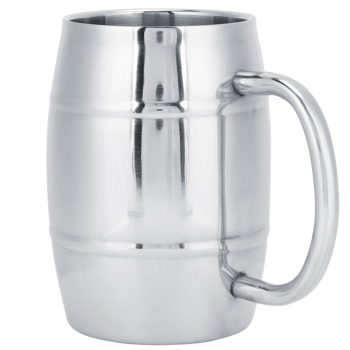 470ml 304 DoubleLayer Stainless Steel Beer Mug Outdoor Camping Tea Coffee Cup with Handle
