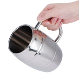 470ml 304 DoubleLayer Stainless Steel Beer Mug Outdoor Camping Tea Coffee Cup with Handle