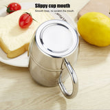 470ml 304 DoubleLayer Stainless Steel Beer Mug Outdoor Camping Tea Coffee Cup with Handle