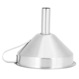 304 Stainless Steel Filling Funnel Separatory Oil Beer Coffee Water Liquid Funnel Kitchen ToolMedium Size 13cm - Side View