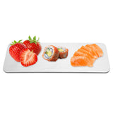 304 Stainless Steel Rectangle Sushi Plate Snacks Fruit Desserts Tray Serving Dish Home SuppliesM - Extra Image