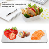 304 Stainless Steel Rectangle Sushi Plate Snacks Fruit Desserts Tray Serving Dish Home SuppliesM