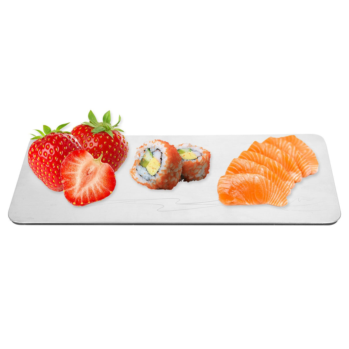 304 Stainless Steel Rectangle Sushi Plate Snacks Fruit Desserts Tray Serving Dish Home SuppliesL