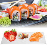 304 Stainless Steel Rectangle Sushi Plate Snacks Fruit Desserts Tray Serving Dish Home SuppliesL