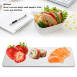 304 Stainless Steel Rectangle Sushi Plate Snacks Fruit Desserts Tray Serving Dish Home SuppliesL - Extra Image