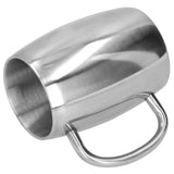 400ml Stainless Steel Beer Mug with Handle Coffee Mugs Milk Tea Cup Gift Drinkware for Office - Rear View