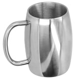 400ml Stainless Steel Beer Mug with Handle Coffee Mugs Milk Tea Cup Gift Drinkware for Office - Low Angle