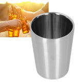 260ml Water Cup Stainless Steel Double Layer Beer Mug Drinkware for Kitchen Dining Hall - Extra Image