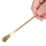 304 Stainless Steel Long Handle Brushed Stirring Spoon Cocktail Coffee Ice Spoon Bartender Tools - Rear View