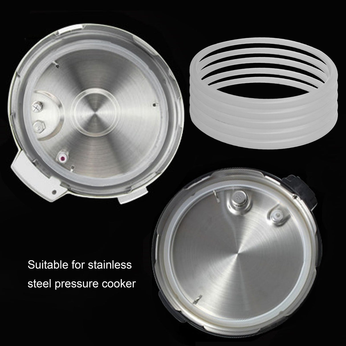 5pcs Pressure Cooker Sealing Ring Clear Universal Stainless Steel Pressure Cooker Gaskets O Ring20cm