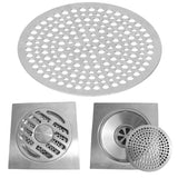 Floor Drain Filter Stainless Steel Round Drainage Shower Strainer Mesh Piece Anti Blocking(82mm ) - Extra Image