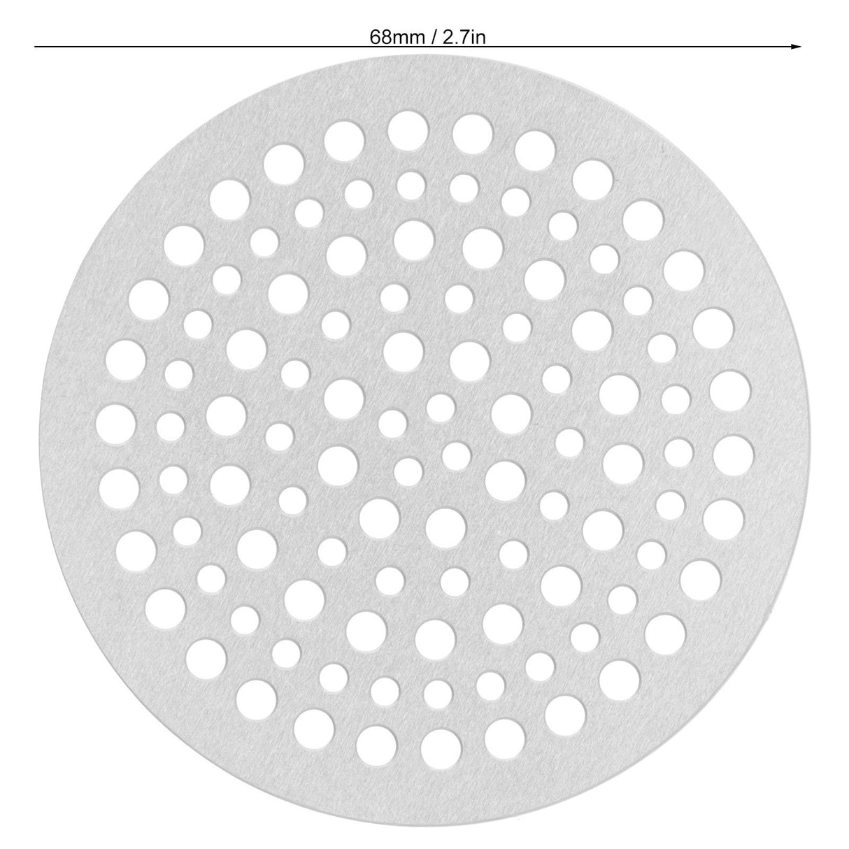 Floor Drain Filter Stainless Steel Round Drainage Shower Strainer Mesh Piece Anti Blocking(68mm )
