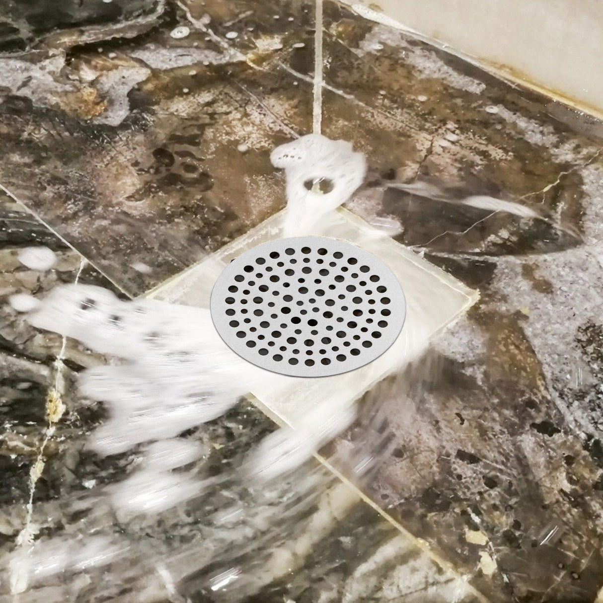 Floor Drain Filter Stainless Steel Round Drainage Shower Strainer Mesh Piece Anti Blocking(68mm )
