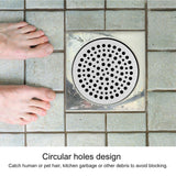 Floor Drain Filter Stainless Steel Round Drainage Shower Strainer Mesh Piece Anti Blocking(68mm )