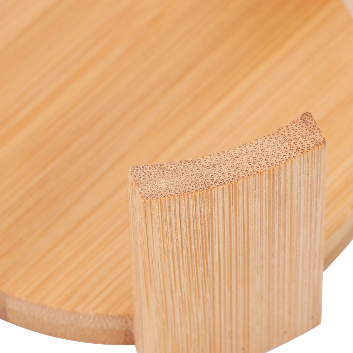 6PCS Bamboo Coaster with Holder Round Cup Mats Pad for Cold Drinks and Hot Beverage Home Supply