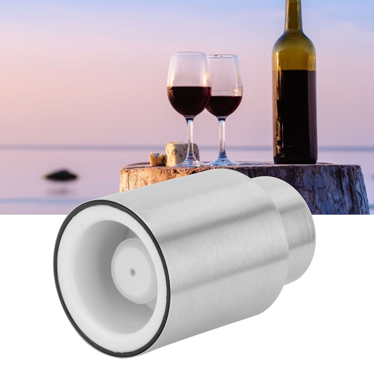Stainless Steel Wine Bottle Stopper Plug Vacuum Red Wine Champagne Cap Sealer AccessoriesL
