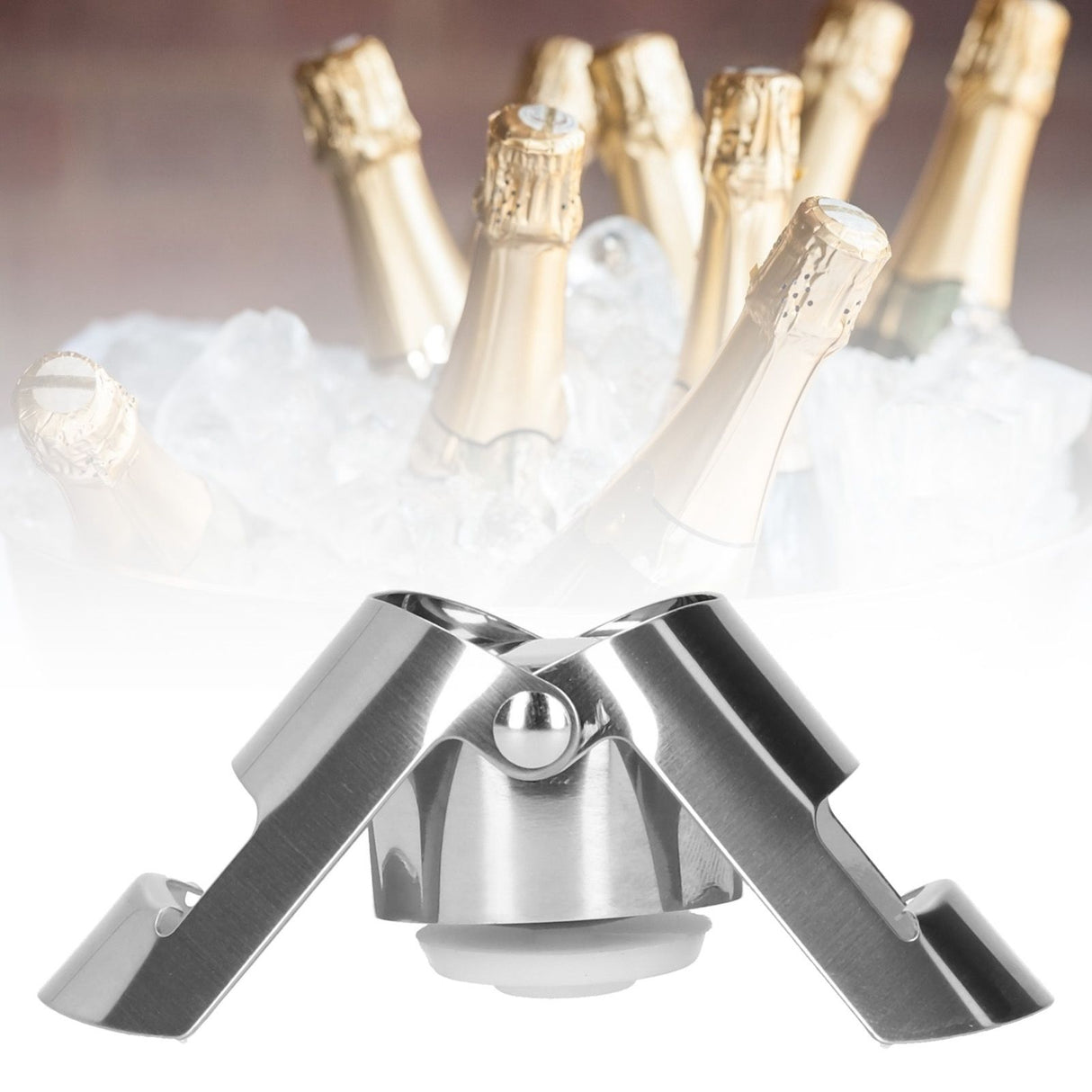Champagne Bottle Stopper Stainless Steel Sealer Plug Accessory Bar Kitchen Utensils