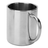 Mug Cup 304 Stainless Steel Sanding Mirror Finish Portable Coffee Cup with Handle 300ml