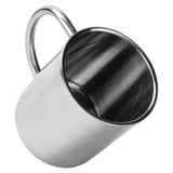 Mug Cup 304 Stainless Steel Sanding Mirror Finish Portable Coffee Cup with Handle 300ml