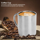Mug Cup 304 Stainless Steel Sanding Mirror Finish Portable Coffee Cup with Handle 300ml - Extra Image