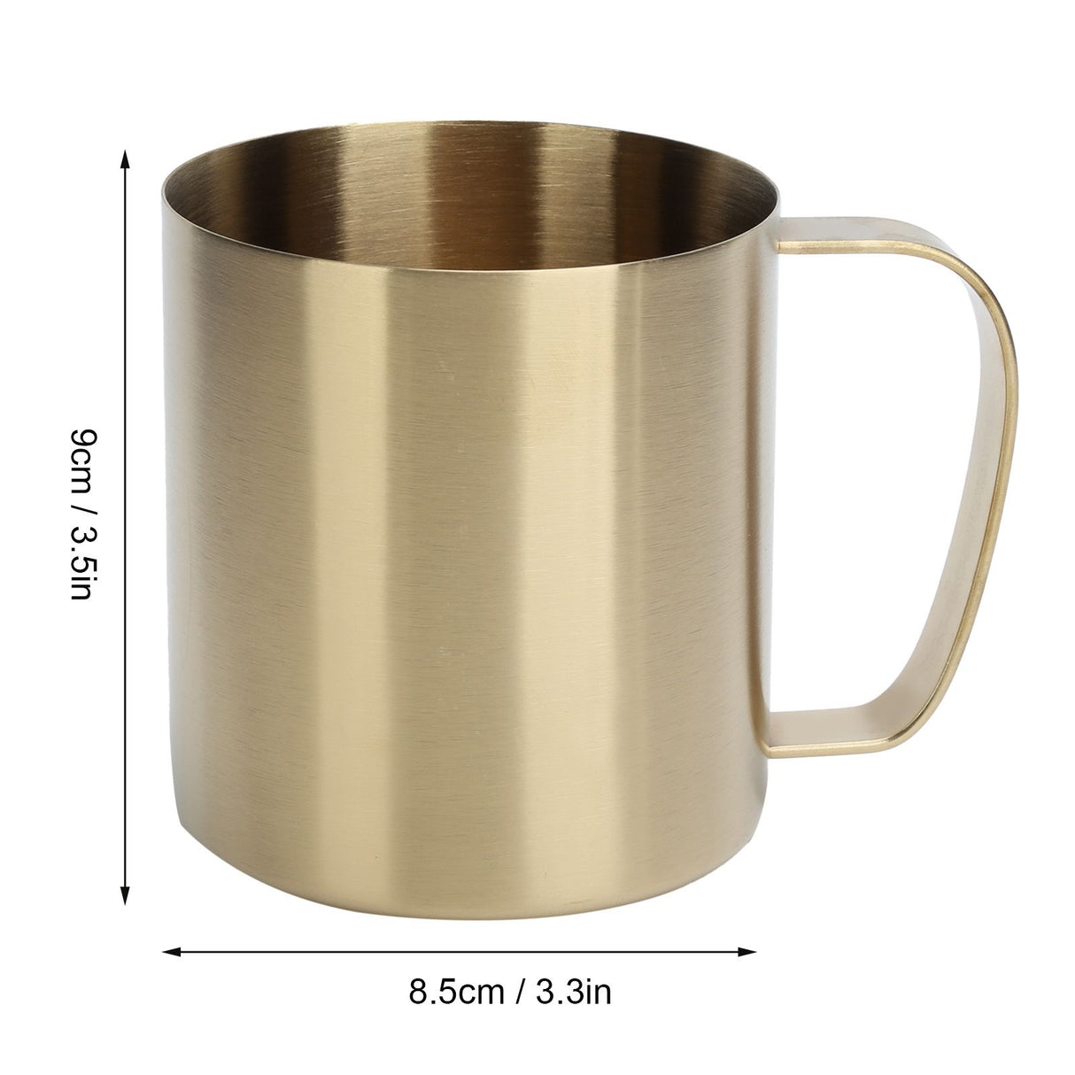 Stainless Steel Office Beer Mug Portable Household Outdoor Water Coffee Cup 480mlGold