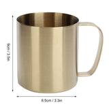Stainless Steel Office Beer Mug Portable Household Outdoor Water Coffee Cup 480mlGold