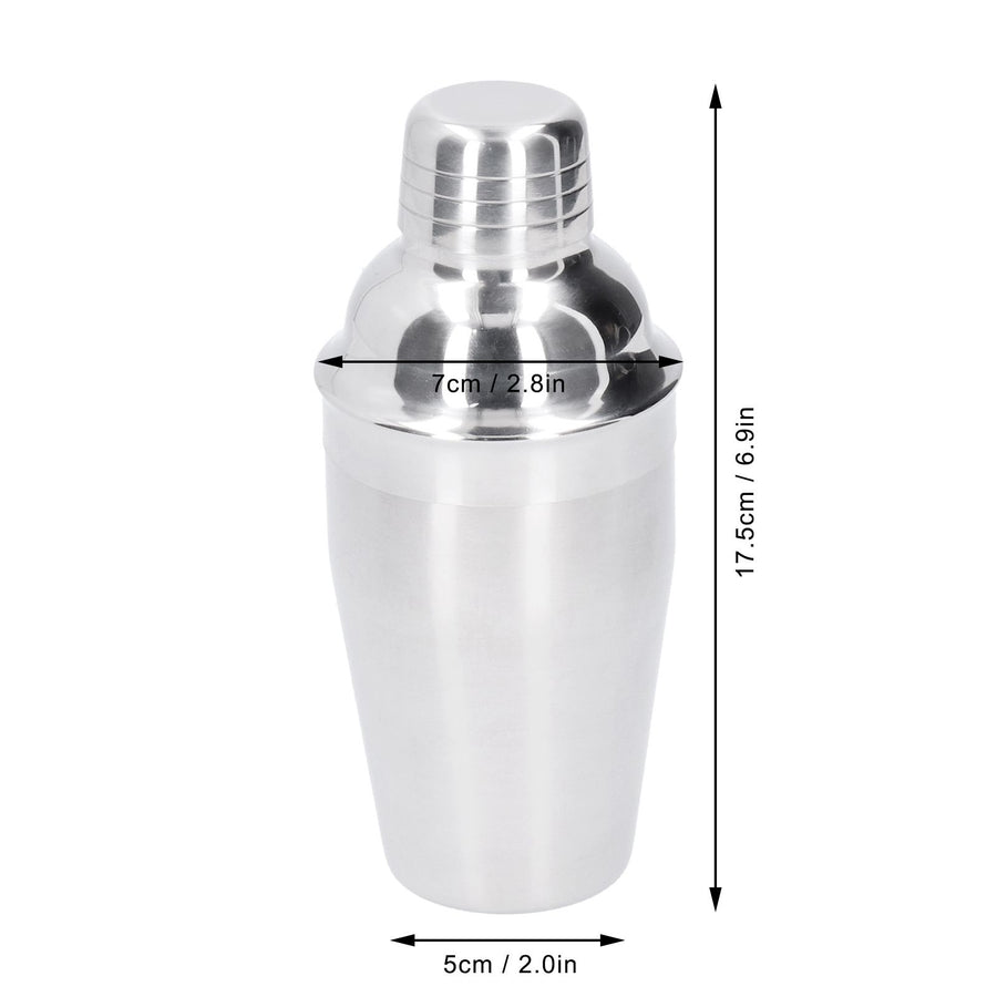 350ml Cocktail Shaker Stainless Steel Wine Drink Mixing Glasses Barware Bartender Tool