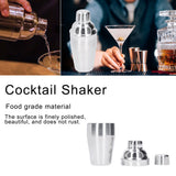 350ml Cocktail Shaker Stainless Steel Wine Drink Mixing Glasses Barware Bartender Tool