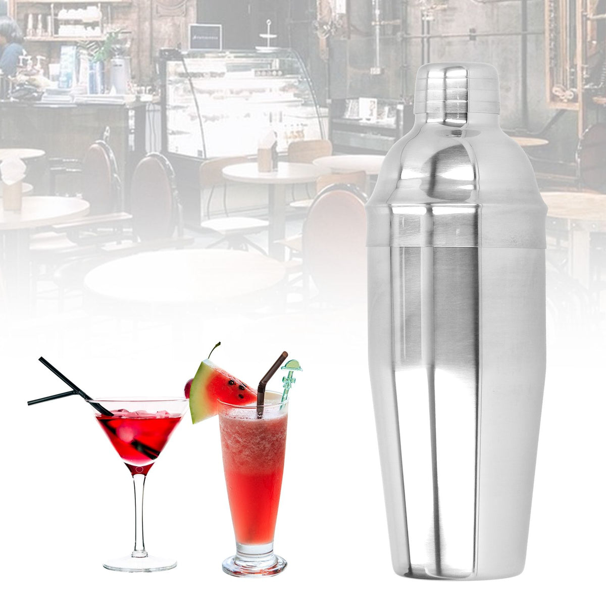 Stainless Steel Cocktail Shaker Shaking Tool for Bar Coffee Shop Supplies Accessories750ml