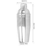Stainless Steel Cocktail Shaker Shaking Tool for Bar Coffee Shop Supplies Accessories750ml