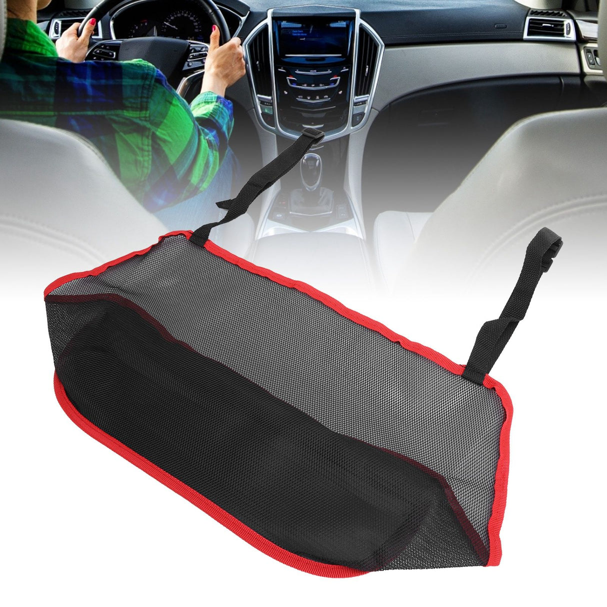 Car Net Pocket Handbag Holder Auto Chair Back Folding Hanging Mesh Organizer ToolsRed