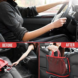Car Net Pocket Handbag Holder Auto Chair Back Folding Hanging Mesh Organizer ToolsRed - Extra Image