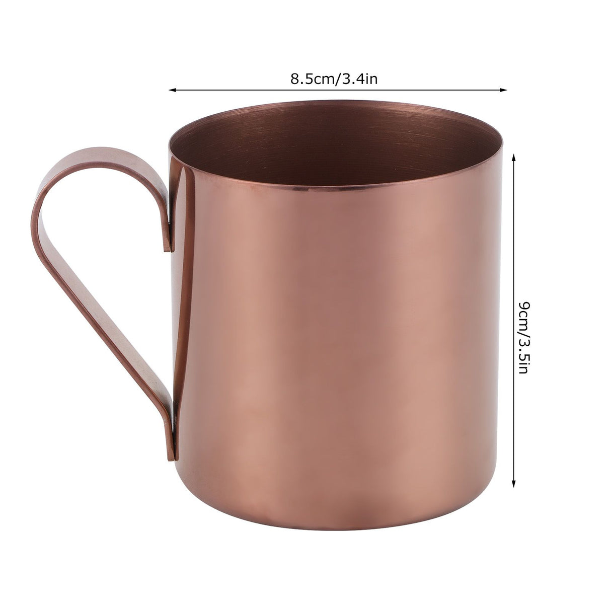 400ml Cocktail Mug 304 Stainless Steel Beer Coffee Water Drinking Cup Bar DrinkwareRose Gold