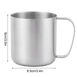 480ml Sanding Beer Mug 304 Stainless Steel Outdoor Water Cup Coffee Cup for Home Kitchen Supply