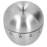 Apple Shaped Timer Stainless Steel Mechanical Cooking Countdown Alarm Timer Kitchen Tool - Close-Up Angle