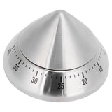 Kitchen Cooking Timer Stainless Steel Mechanical Timer Reminder Time Management Tools(PointedShaped )