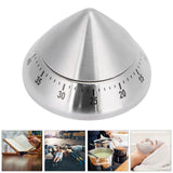 Kitchen Cooking Timer Stainless Steel Mechanical Timer Reminder Time Management Tools(PointedShaped )