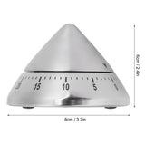 Kitchen Cooking Timer Stainless Steel Mechanical Timer Reminder Time Management Tools(PointedShaped )