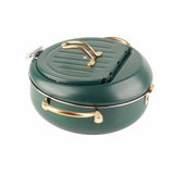 Frying Pot with Thermometer Japanese Stainless Steel Fryer Pan for Induction Cooker Deep Green