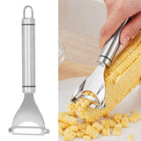 Corn Peeler with Handle 304 Stainless Steel Thresher Stripper Cob Cutter Kitchen Tool - Extra Image