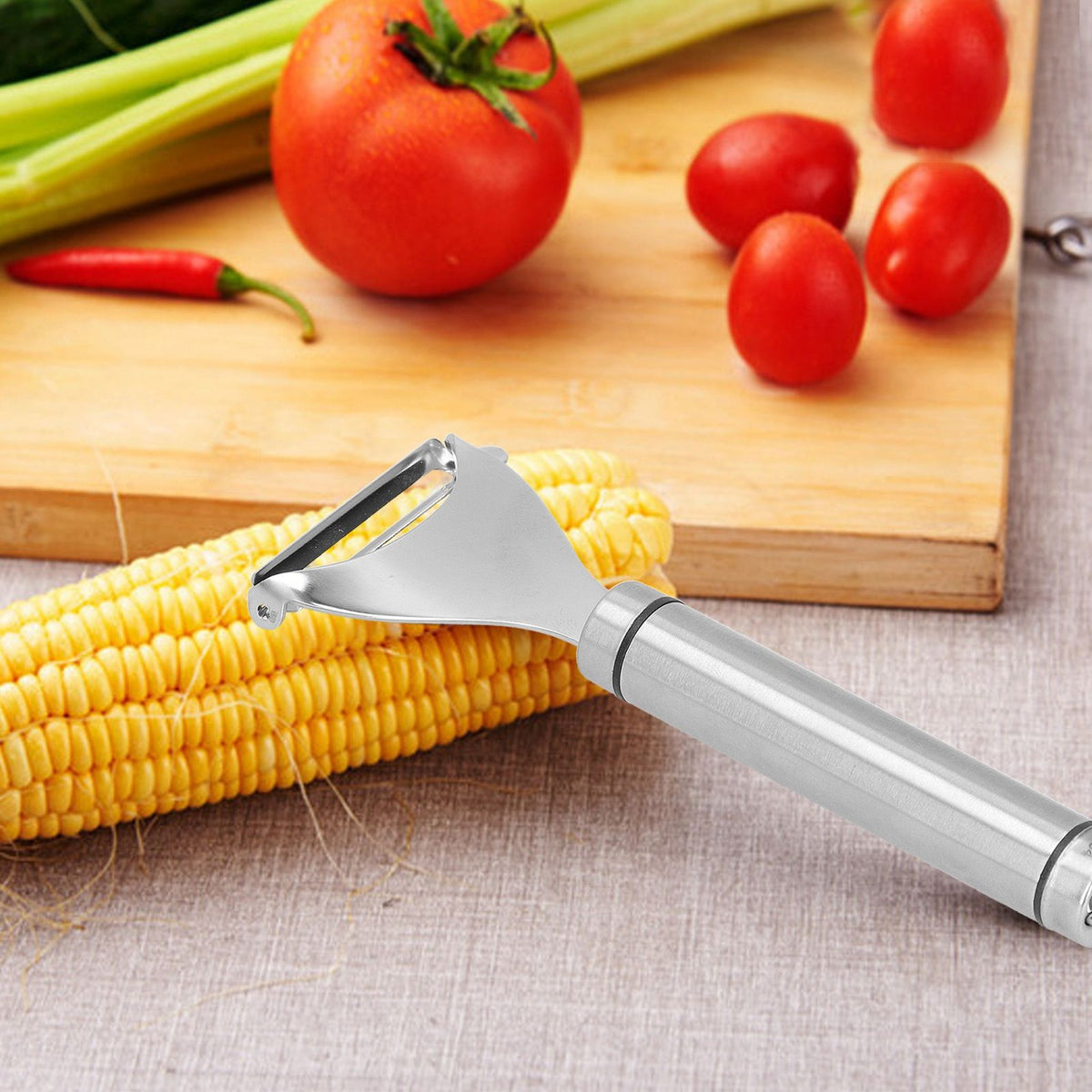 Corn Peeler with Handle 304 Stainless Steel Thresher Stripper Cob Cutter Kitchen Tool