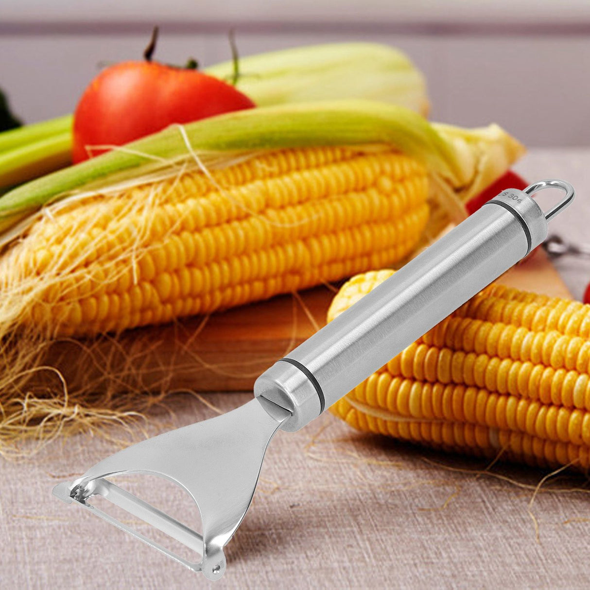 Corn Peeler with Handle 304 Stainless Steel Thresher Stripper Cob Cutter Kitchen Tool