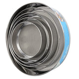 6PCS Stainless Steel Fine Mesh Flour Sieve Set Round Shape Flour Filter Strainer Kitchen Tools - Front View
