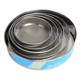 6PCS Stainless Steel Fine Mesh Flour Sieve Set Round Shape Flour Filter Strainer Kitchen Tools