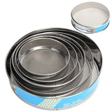 6PCS Stainless Steel Fine Mesh Flour Sieve Set Round Shape Flour Filter Strainer Kitchen Tools