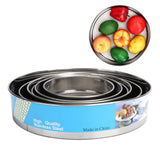 6PCS Stainless Steel Fine Mesh Flour Sieve Set Round Shape Flour Filter Strainer Kitchen Tools