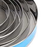 6PCS Stainless Steel Fine Mesh Flour Sieve Set Round Shape Flour Filter Strainer Kitchen Tools