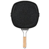 NonStick Practical Frying Pan Steak Skillet BBQ with Foldable Handle Kitchen Supplies(28cm )