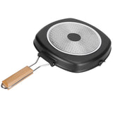 NonStick Practical Frying Pan Steak Skillet BBQ with Foldable Handle Kitchen Supplies(28cm ) - Extra Image