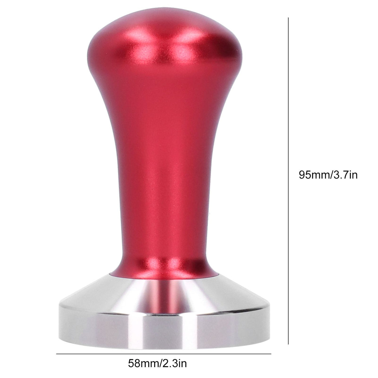 Coffee Tamper Flat Bottom Powder Hand Press Hammer Coffee Making Accessories Kitchen UtensilRed